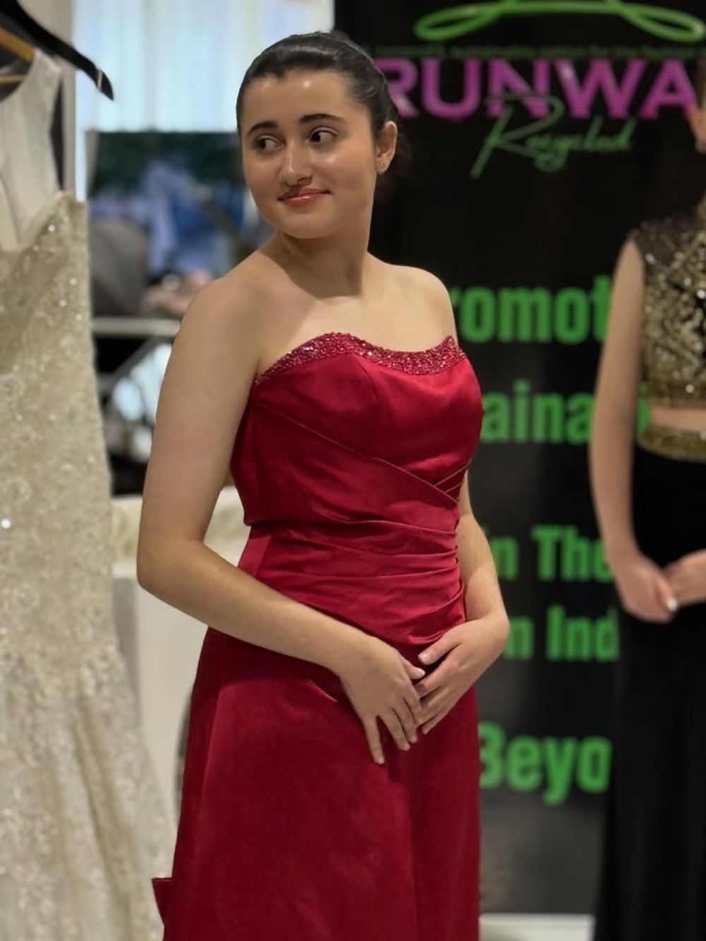 Avalon Ruby Red Strapless Formal Dress Size 10